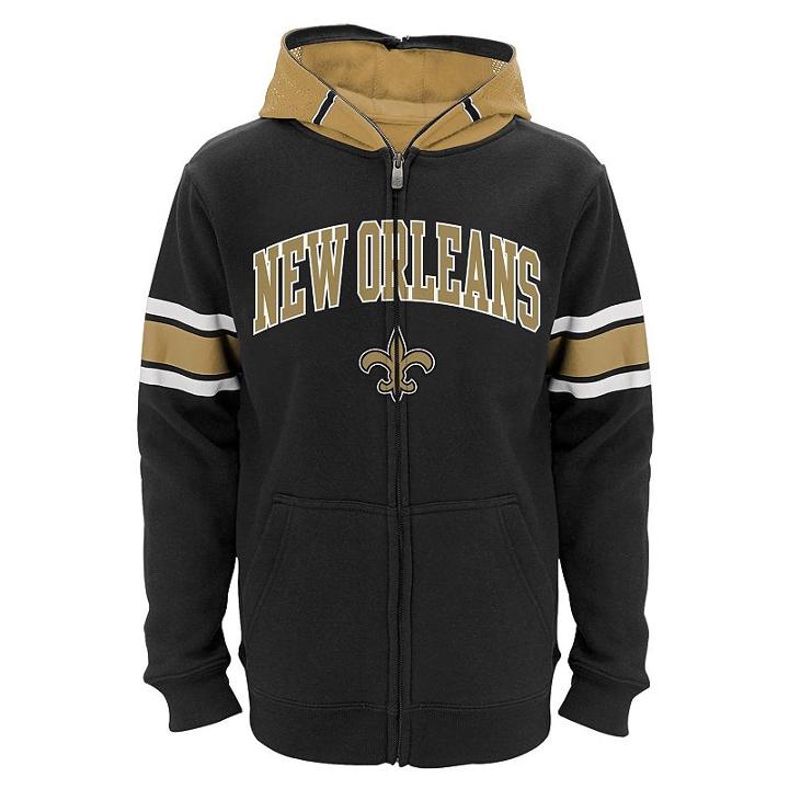 Boys 8-20 New Orleans Saints Helmet Hoodie, Boy's, Size: L(14/16), Black