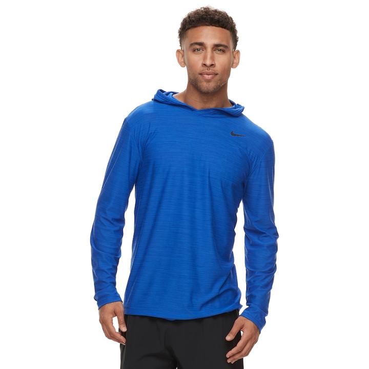 Men's Nike Lightweight Breathe Hoodie, Size: Xl, Dark Blue