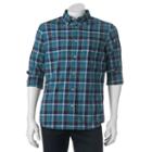 Big & Tall Sonoma Goods For Life&reg; Classic-fit Plaid Poplin Button-down Shirt, Men's, Size: Xxl Tall, Med Grey