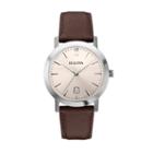 Bulova Men's Leather Watch - 96b217, Brown