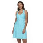 Women's Zeroxposur Space-dye Cover-up Halter Swim Dress, Size: Small, Med Blue