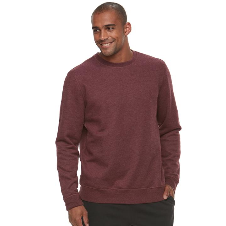 Men's Tek Gear&reg; Ultra Soft Fleece Top, Size: Medium, Dark Red