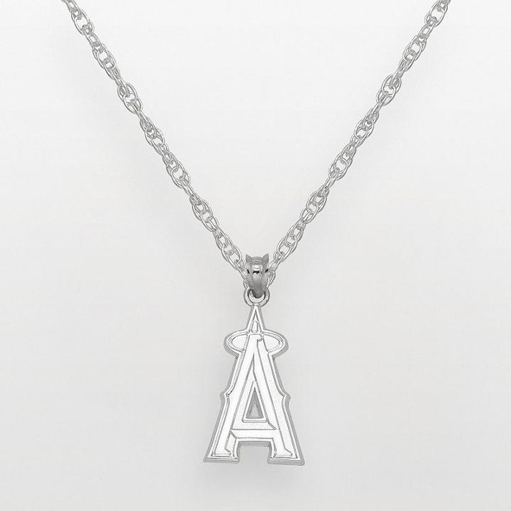 Los Angeles Angels Of Anaheim Sterling Silver Logo Pendant, Women's, Size: 18, Grey