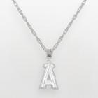 Los Angeles Angels Of Anaheim Sterling Silver Logo Pendant, Women's, Size: 18, Grey