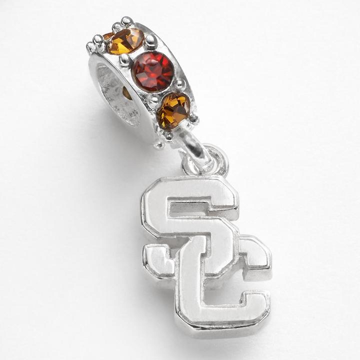 Dayna U Usc Trojans Sterling Silver Crystal Logo Charm, Women's, Multicolor
