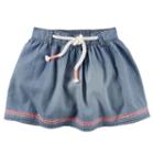 Girls 4-8 Carter's Embroidered Denim Skirt, Girl's, Size: 4, Blue Other