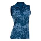 Plus Size Nancy Lopez Palmy Sleeveless Golf Polo, Women's, Size: 1xl, Dark Blue