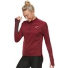 Women's Nike Pacer Long Sleeve 1/2-zip Running Top, Size: Medium, Dark Pink