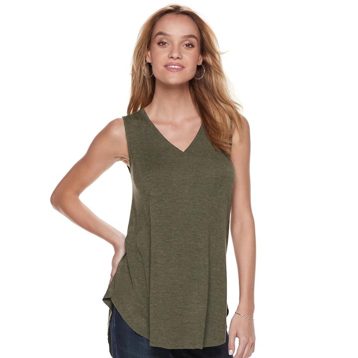 Women's Apt. 9&reg; Tunic Tank, Size: Xl, Med Green