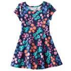 Toddler Girl Jumping Beans&reg; Princess Seam Patterned Skater Dress, Size: 2t, Blue