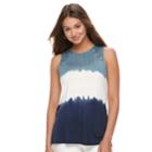 Juniors' Cloud Chaser Patriotic Tie-dyed Tank, Teens, Size: Medium, Blue