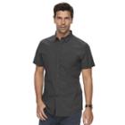 Men's Marc Anthony Slim-fit Stretch Woven Button-down Shirt, Size: Xl, Black