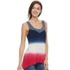 Women's World Unity Dip Dyed Shark-bite Tank, Size: Xs, Turquoise/blue (turq/aqua)
