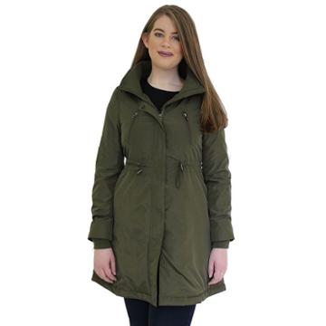 Women's Mo-ka Long Anorak Rain Jacket, Size: Medium, Green