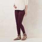 Maternity Lc Lauren Conrad Full-belly Panel Jeggings, Women's, Size: 10 Tl-mat, Red