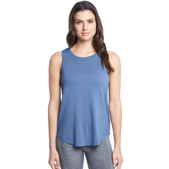 Women's Danskin High Neck Tank, Size: Small, Med Blue