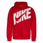 Boys 4-7 Block Therma Dri-fit Zip Hoodie, Size: 5, Dark Red