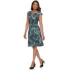 Women's Dana Buchman Twist Knot Fit & Flare Dress, Size: Small, Turquoise/blue (turq/aqua)