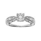 Love Is Forever Sterling Silver 1/10 Carat T.w. Diamond Ring, Women's, Size: 7, White