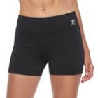 Women's Fila Sport&reg; Tru-dry High-waist Fitted Performance Shorts, Size: Large, Black