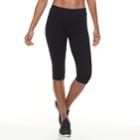 Petite Tek Gear&reg; Skimmer Capri Leggings, Women's, Size: S Petite, Black