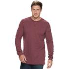 Big & Tall Sonoma Goods For Life&trade; Modern-fit Supersoft Thermal Crewneck Tee, Men's, Size: 3xl Tall, Dark Red