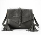 Rosetti Addison Basket Weave Flap & Tassel Crossbody Bag, Women's, Grey