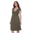 Maternity A:glow Nursing Faux-wrap Dress, Women's, Size: L-mat, Green