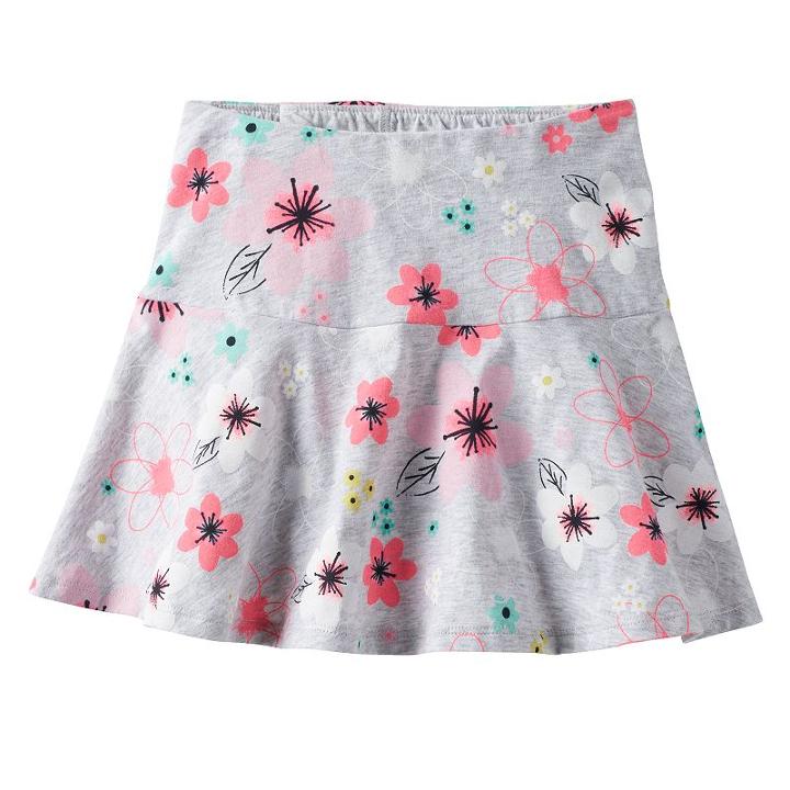 Girls 4-10 Jumping Beans&reg; Print Skort, Girl's, Size: 7, Light Grey