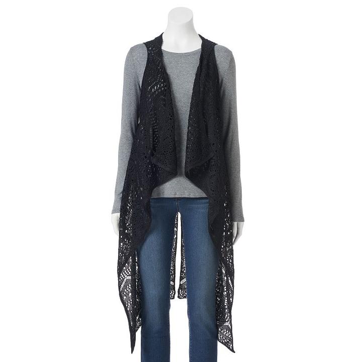 Sonoma Goods For Life&trade; Split Back Vest, Women's, Black