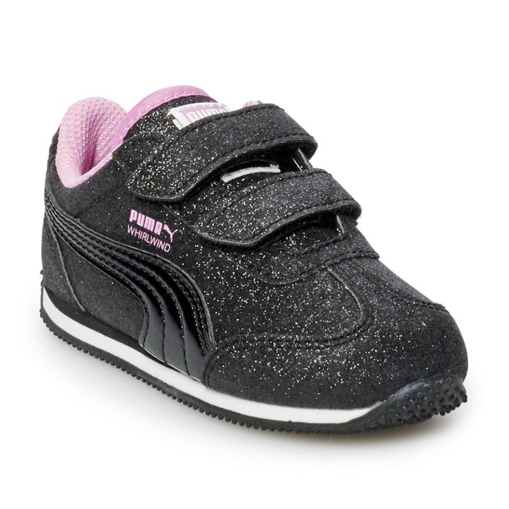 Puma Steeple Glitz Glam V Toddler Girls' Shoes, Size: 6 T, Black