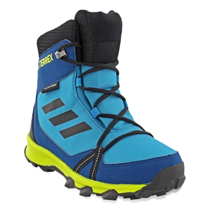 Adidas Outdoor Terrex Snow Cp Cw Girls' Waterproof Winter Boots, Size: 2, Med Blue