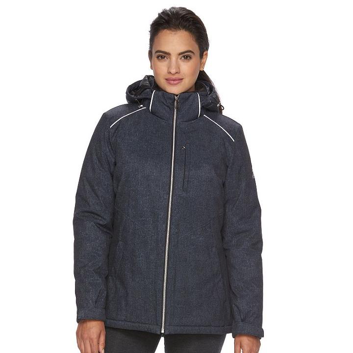 Women's Zeroxposur Imani Stretch Hooded Jacket, Size: Large, Dark Grey
