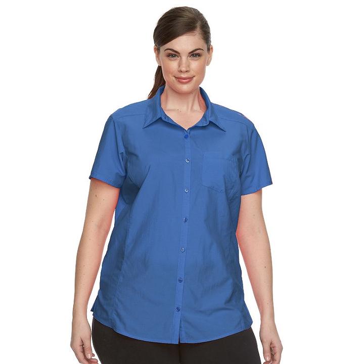 Plus Size Columbia Amberley Omni-shade Shirt, Women's, Size: 3xl, Drk Purple