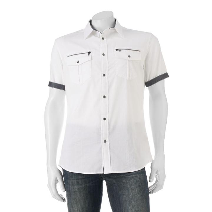 Big & Tall Rock & Republic Classic-fit Stretch Button-down Shirt, Men's, Size: Xxl Tall, White