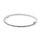 Diamond Mystique Sterling Silver Bangle Bracelet, Women's, Size: 7