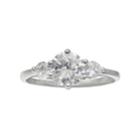 Primrose Sterling Silver Cubic Zirconia 3-stone Ring, Women's, Size: 9, White