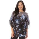 Women's Apt. 9&reg; Kimono Tie Top, Size: Xl, Floral Stripe