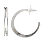 Simply Vera Vera Wang Jet Openwork Hoop Earrings, Women's, Silver