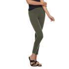 Utopia By Hue Felted Denim Skimmer Leggings, Women's, Size: Large, Green Oth