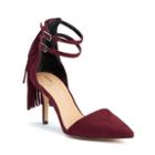 Daya By Zendaya Ansley Women's Fringe High Heels, Girl's, Size: Medium (9.5), Dark Red