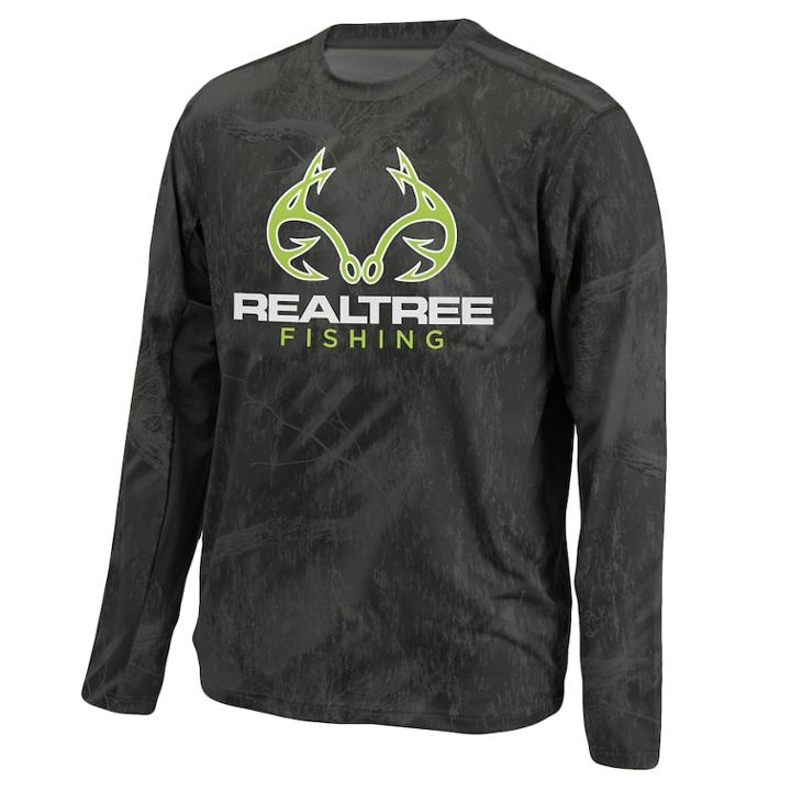 Men's Realtree Cast Performance Wind Shirt, Size: Large, Black