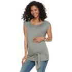 Maternity A:glow Knot Dolman Tee, Women's, Size: L-mat, Med Grey
