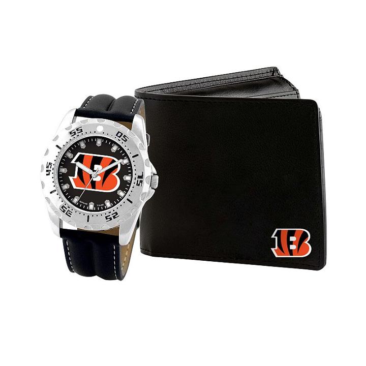 Men's Game Time Cincinnati Bengals Watch & Wallet Set - Black
