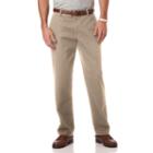 Men's Chaps Classic-fit Twill Flat-front Pants, Size: 34x34, Black
