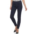 Women's Apt. 9&reg; Pull-on Skinny Jeans, Size: 4 T/l, Dark Blue