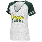 Women's Campus Heritage Oregon Ducks Notch-neck Raglan Tee, Size: Xl, White Oth
