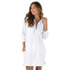 Women's Speedo Aqua Fitness French Terry Hooded Cover-up, Size: Large, White