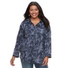 Plus Size Sonoma Goods For Life&trade; Tunic Shirt, Women's, Size: 1xl, Dark Blue