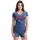 Women's New England Patriots Burnout Rush Tee, Size: Xl, Blue (navy)